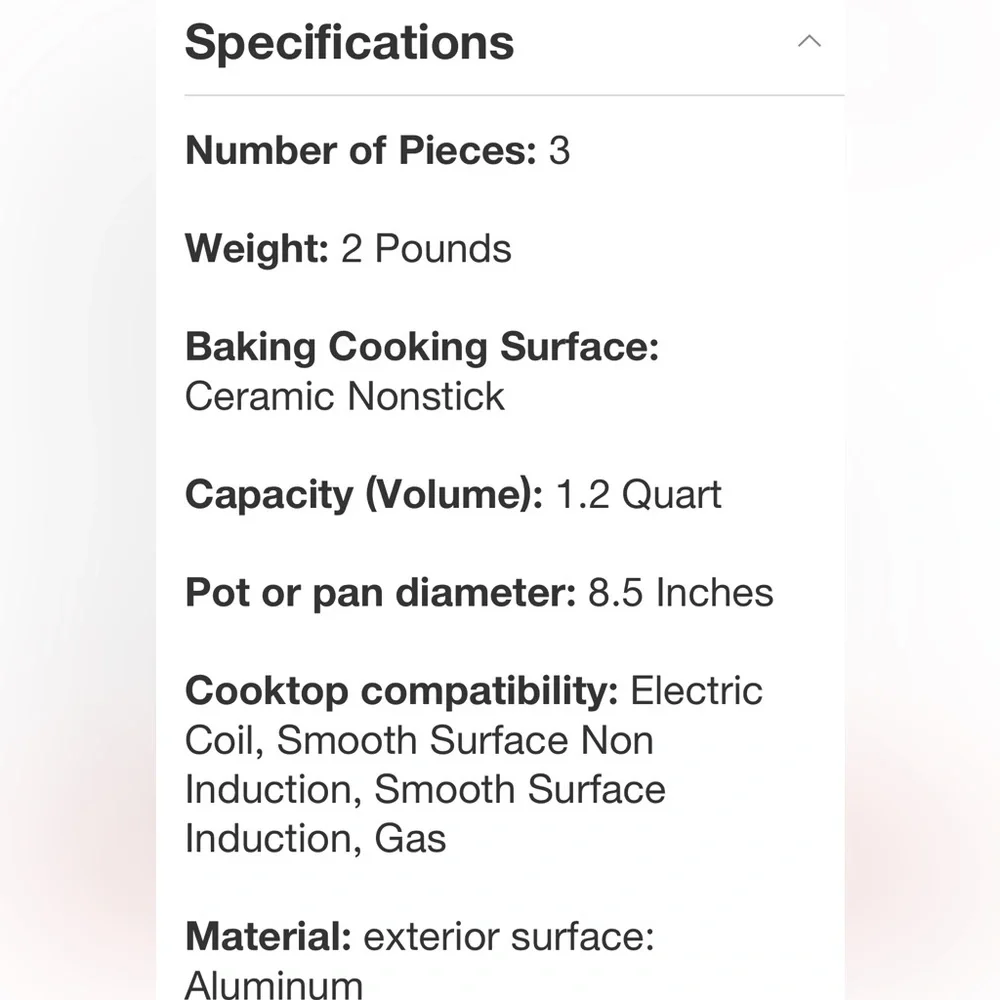 OUR PLACE NWT 3pc aluminum ceramic nonstick mini always pan set -cream
